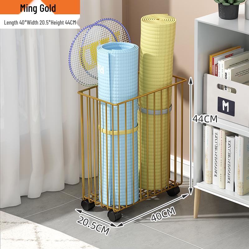 

Floor-Standing Basketball Storage Rack & Toy Shelf for Sports Equipment and Yoga Mats