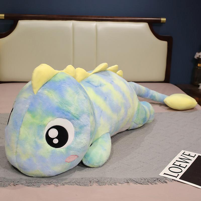 Jolis Peluches Géantes Dinosaure Jouets Super Doux Oreiller de Lit Coussin Rempli Entièrement Animal Bébé Cadeau de Noël Anniversaire Pour Filles 80cm