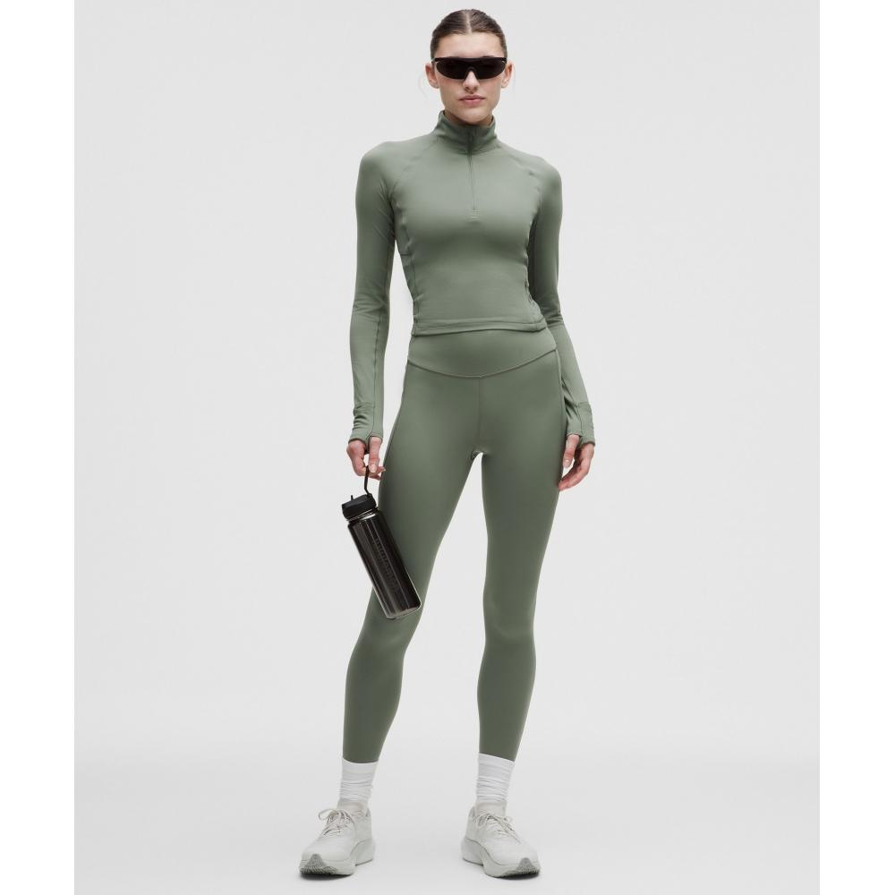 Lululemon It S Rulu Cropped Half Zip  Updated Willow Leaf