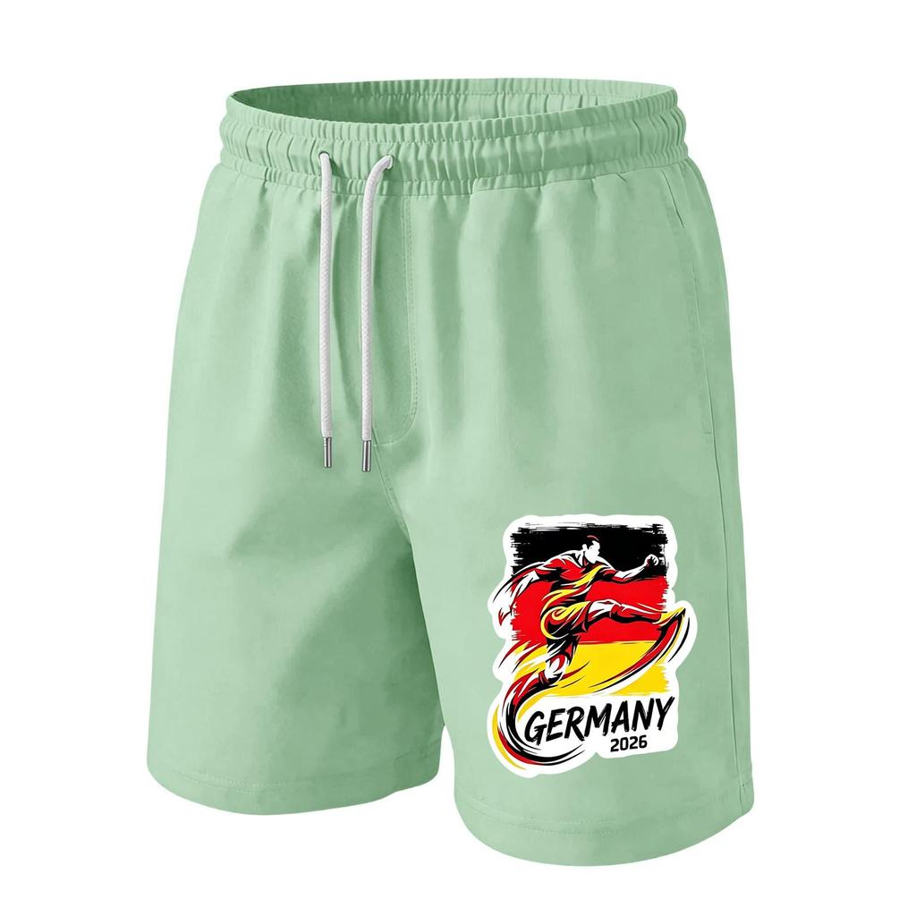 Men’s Casual Drawstring Waist Shorts with Germany 2026 Print Relaxed Fit Lightweight Breathable Athletic Lounge Wear