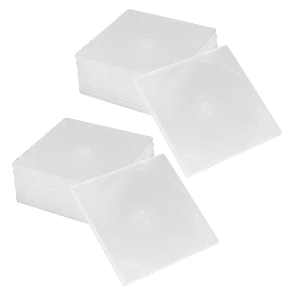 20Pcs PP CD Case Transparent DVD Storage Box Portable Soft Rubber Box  CD