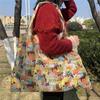 Foldable Eco Shopping Bag - Japanese Cartoon Design, Oxford Cloth, Portable & Eco-Friendly for Groceries