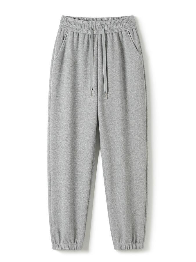 Han Shu Jia Autumn/Winter Fleece-Lined Sweatpants - Casual, Thickened Pair for Couples (H8018)