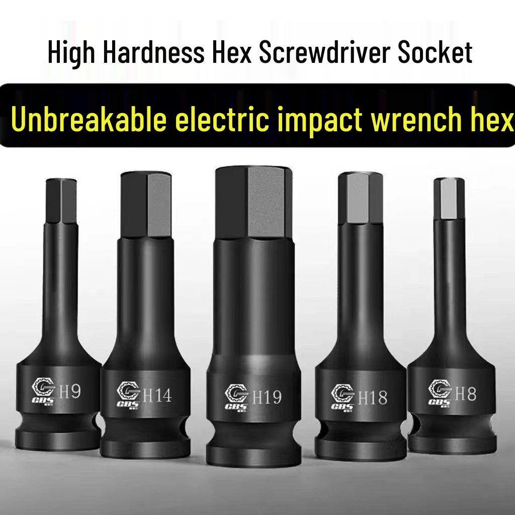 Sechskant 1/2 Druckluft-Schlagschrauber & Einteiliger Bit Pneumatik-Schraubendreher-Satz