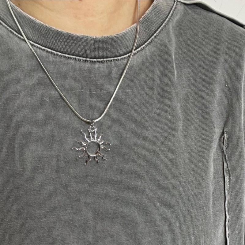 Simple Sun Star Swirl Aesthetic Necklace Fashion Simple Clavicle Chain Women Girls Wedding Jewelry Party Birthday Gift