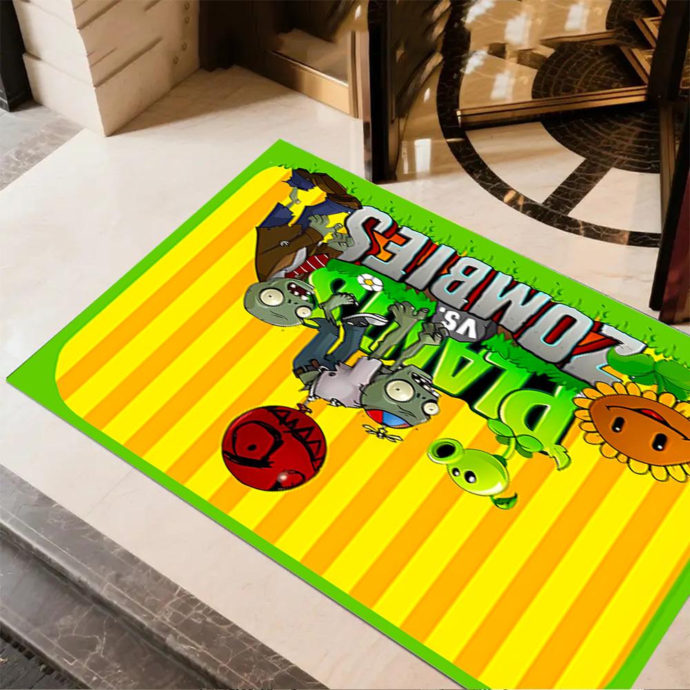 Plants Vs Zombies Adventure Floor Rug Office Rug Suitable for Outdoor Bedrooms Foyer Decorate room Anti-slip Rug Office home decor