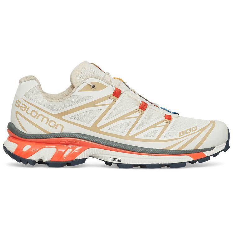 SALOMON XT-6 Bequeme Mode Gummi Stoßdämpfung Rutschfest Abriebfest Atmungsaktiv Low-Top Laufschuhe Unisex Laufschuhe Weiß 414553