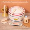 5 Pcs Wooden Percussion Instruments Set Musical Instruments Interesting Interactive Games Hand Eye Coordinated