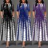 Spring/Summer Casual Fashion Mid-Length Short-Sleeve Print Dress