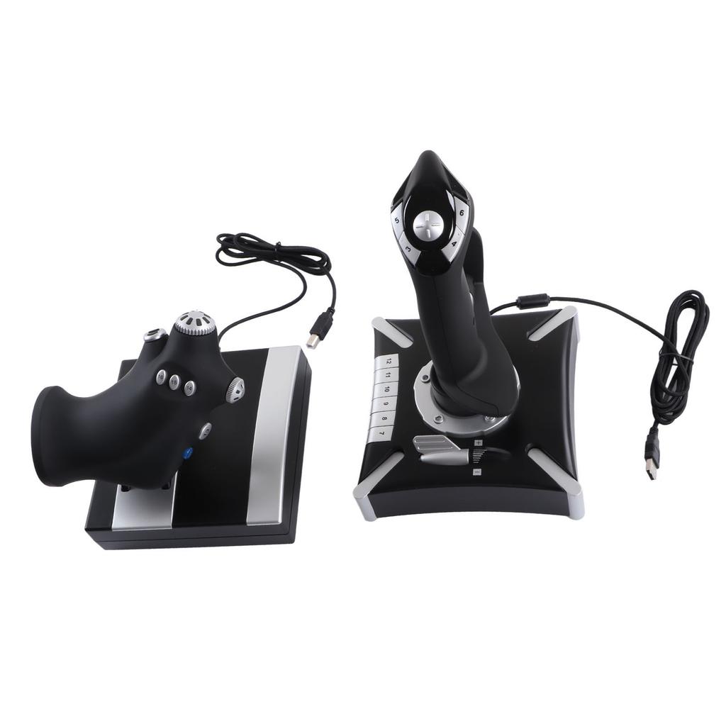 2119Pro Flight Simulator Vibration USB Professional Flight Control System Black Silver
