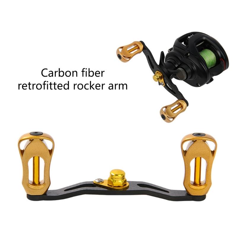 Leichte Wassertropfenrollen Angelrollen Griff Kohlefaser Angel Baitcastrollen Griff Wippe Angelzubehör