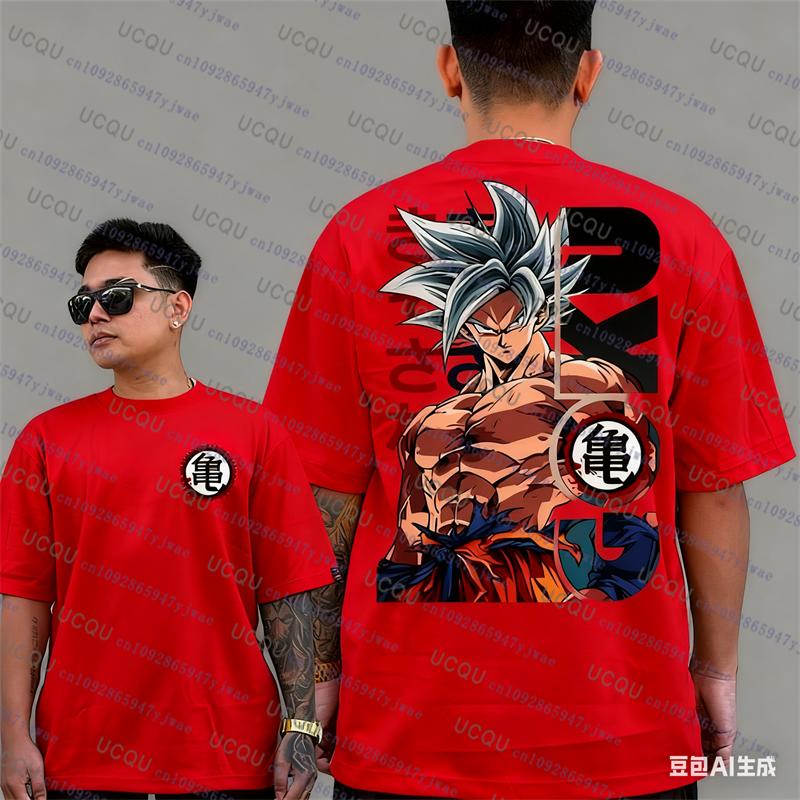 Goku Dragon Balls Anime Tees Men/Women Oversized Casual Cotton Tshirt Summer Sport Breathable Harajuku Bandai Cosplay Tshirt