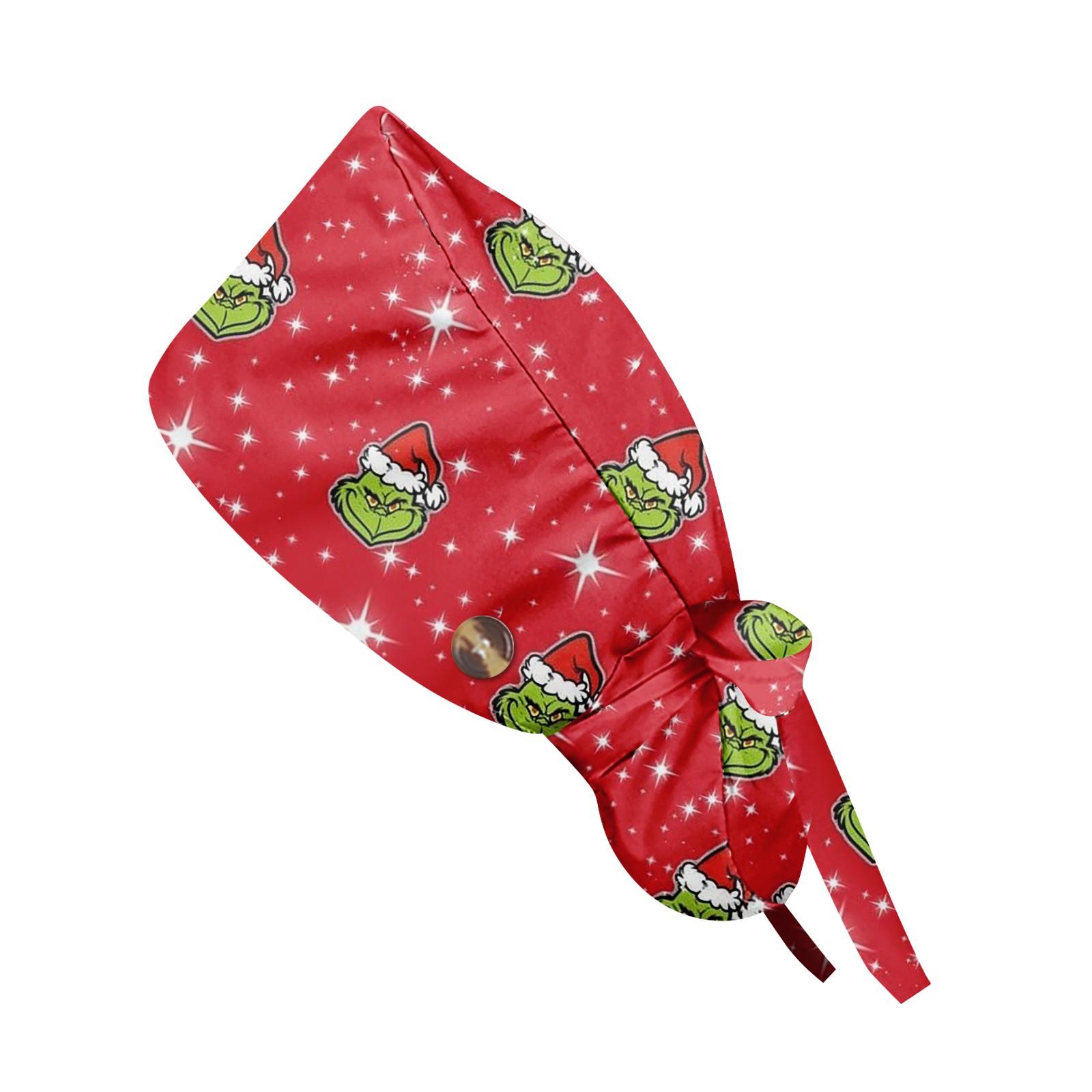 

Модная рождественская рабочая кепка с принтом, повседневная женская кепка с хвостиком, кепка с повязкой, кепка Baotou One Size красный