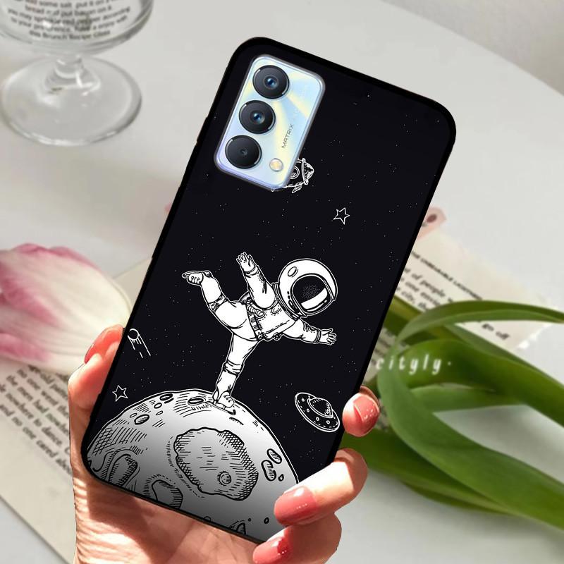 For cover Realme GT Master Case Edition Animal Cartoon Soft Silicone Funda for Realme GT Master Explorer Phone Cover Black Coque