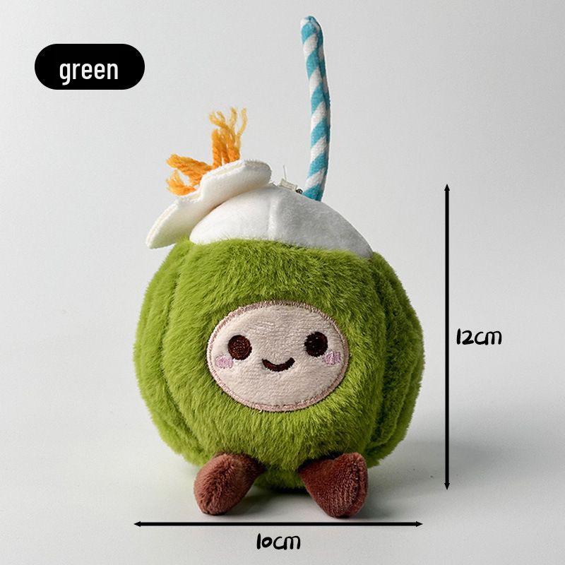 Cute Kawaii Coconut Pendant Plush Toy Keychain