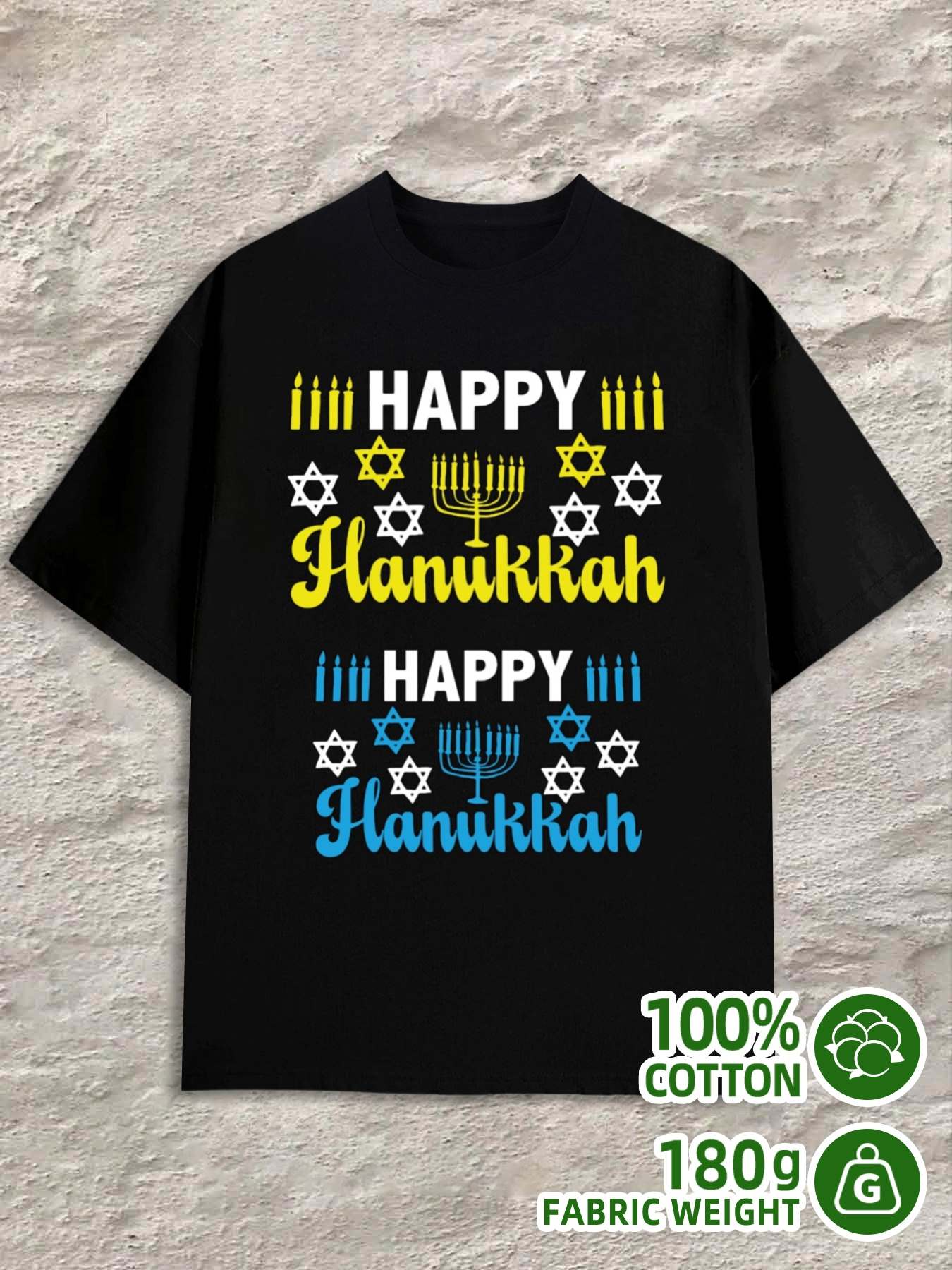 T-Shirt Y2K Happy Hanukkah Plus Size 3XL