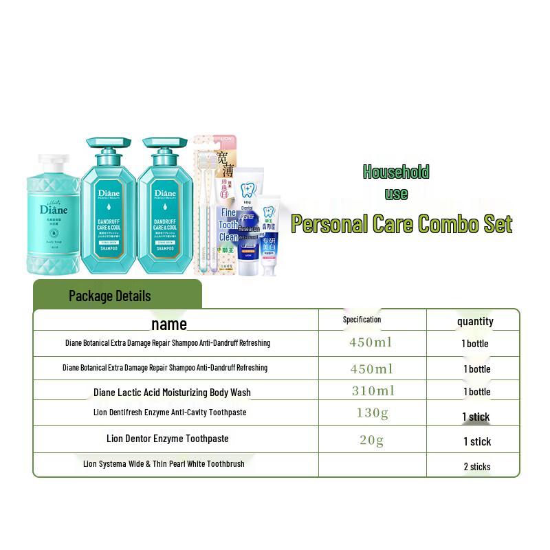 Dianene 6-Piece Personal Care Set