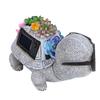 Solar Powered Turtle Statue Resin Water Proof Turtle Figurine LED Light Decorative Ornament for Outside Yard Lawn Patio
