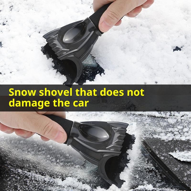 Car Snow Removal Scraper Multi Function Ice Brush with Snow Foam and Squeegee for Winter Windshield Cleaning