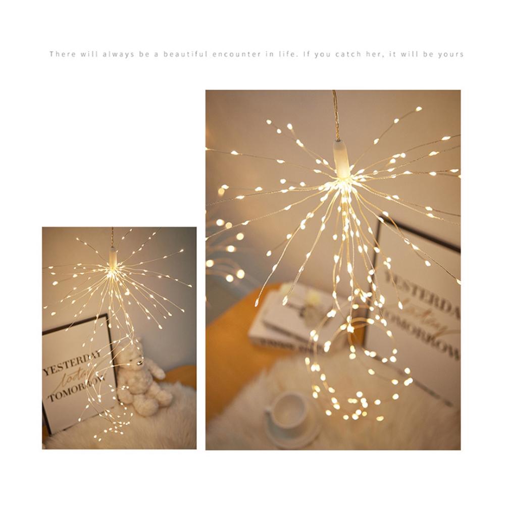 LED Copper Wire Light Waterproof Fireworks Fairy Lights with Remote Control for Yard Garden Decoration