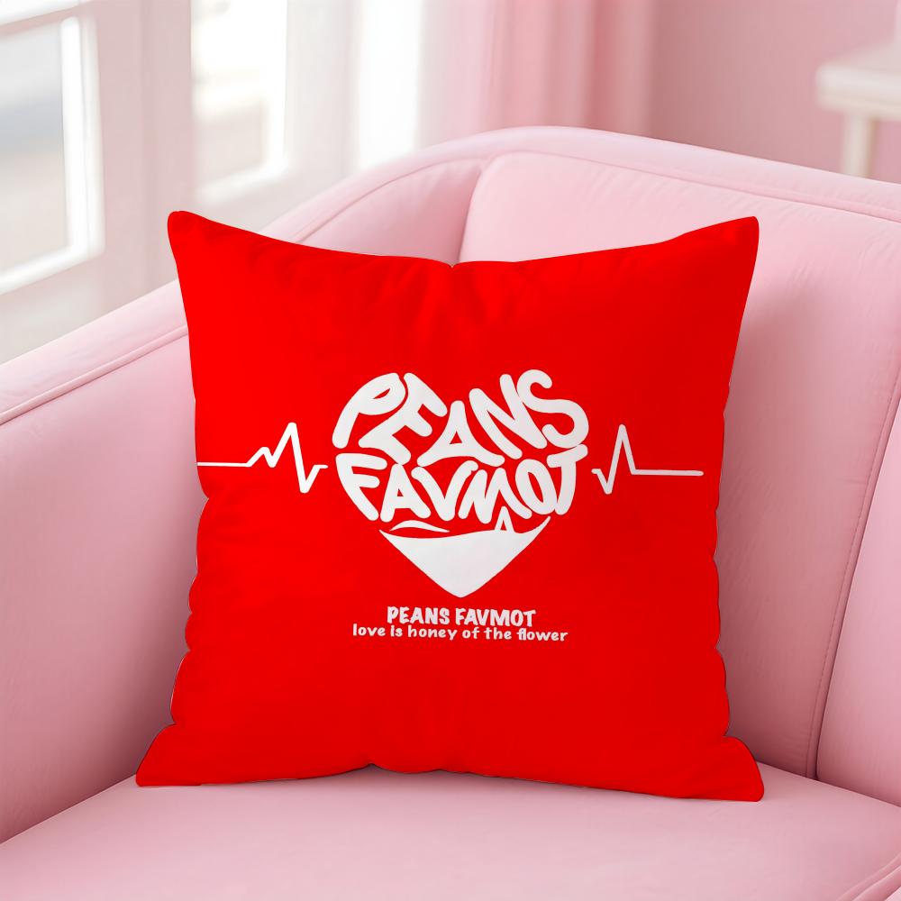 Fashion Romantic Creative Love Letters Cushion Cover Linen Pillowcase Cover Soft Decor For Sofa Home Room