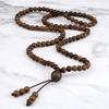 108 Holzperlen Armband 6mm Natürlicher Tigerauge Stein Malachit Herren Halskette Meditation Gebet Wickel Armreifen Modeschmuck Geschenk