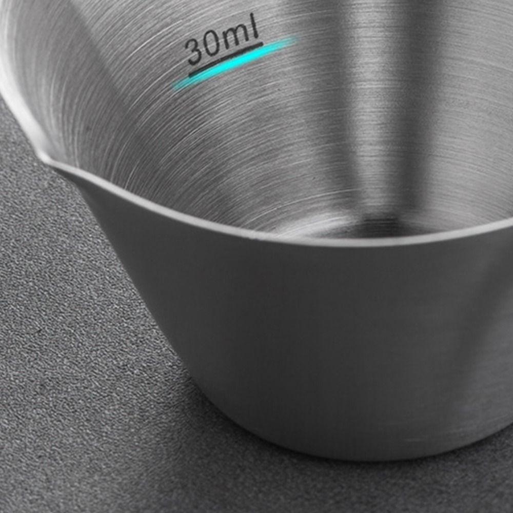 Stainless Steel Pitcher Cup Spout Ounce Cup Espresso Measuring Cup  Barista