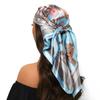90*90cm Silk Scarf Scarftop Headwraps For Woman Fashion Four Seasons Hair Accessories Hijab Foulard Bandana Femme Headscarf