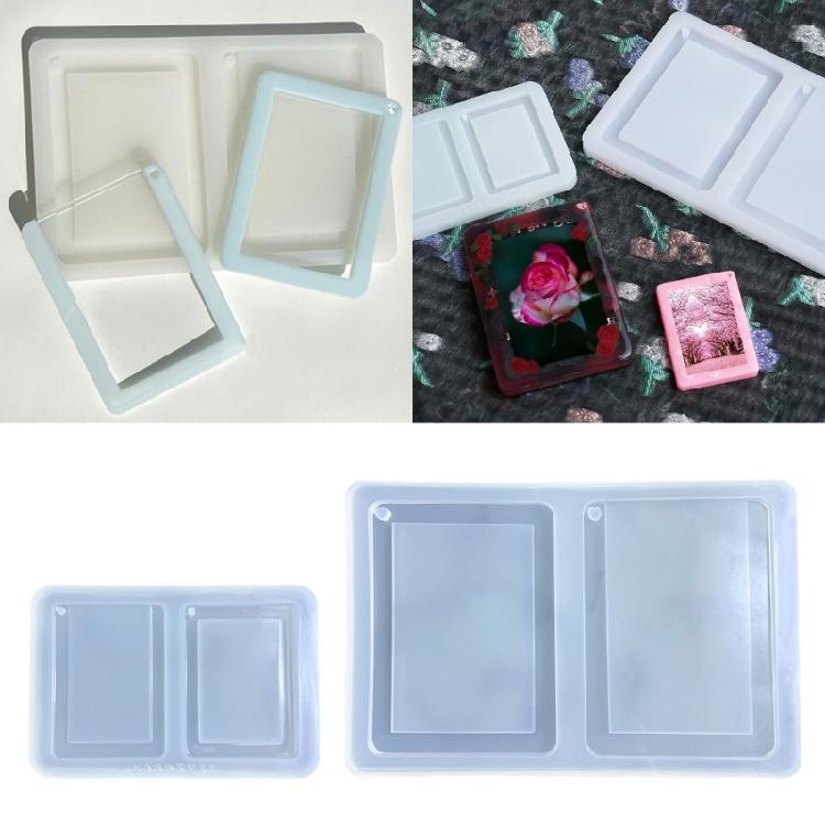 Geometry Mirror Quicksand Photo Frame Epoxy Mold for DIY Craft Decorative Mould