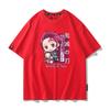 Summer Cartoon Ghost Killing Blade Summer Anime Cotton Cartoon Printing New Unisexs and Womens Casual Round Neck Short Sleeve
