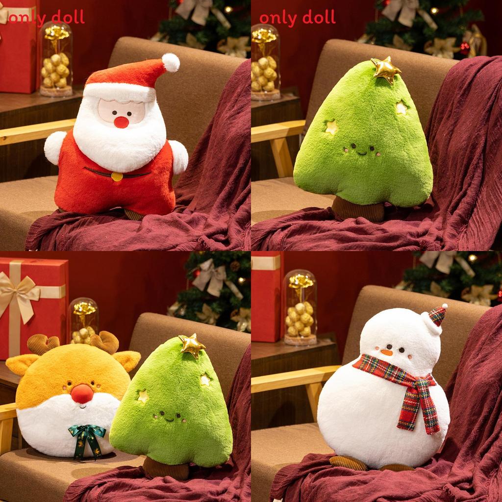 Christmas Theme Santa Claus Snowman Deer Plush Doll Toy Pillow For Gift Giving