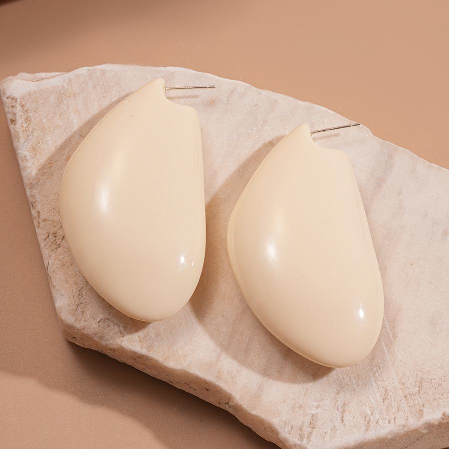 Преувеличенные смоляные неправильные геометрические серьги с серебряной иглой, простые и уникальные серьги