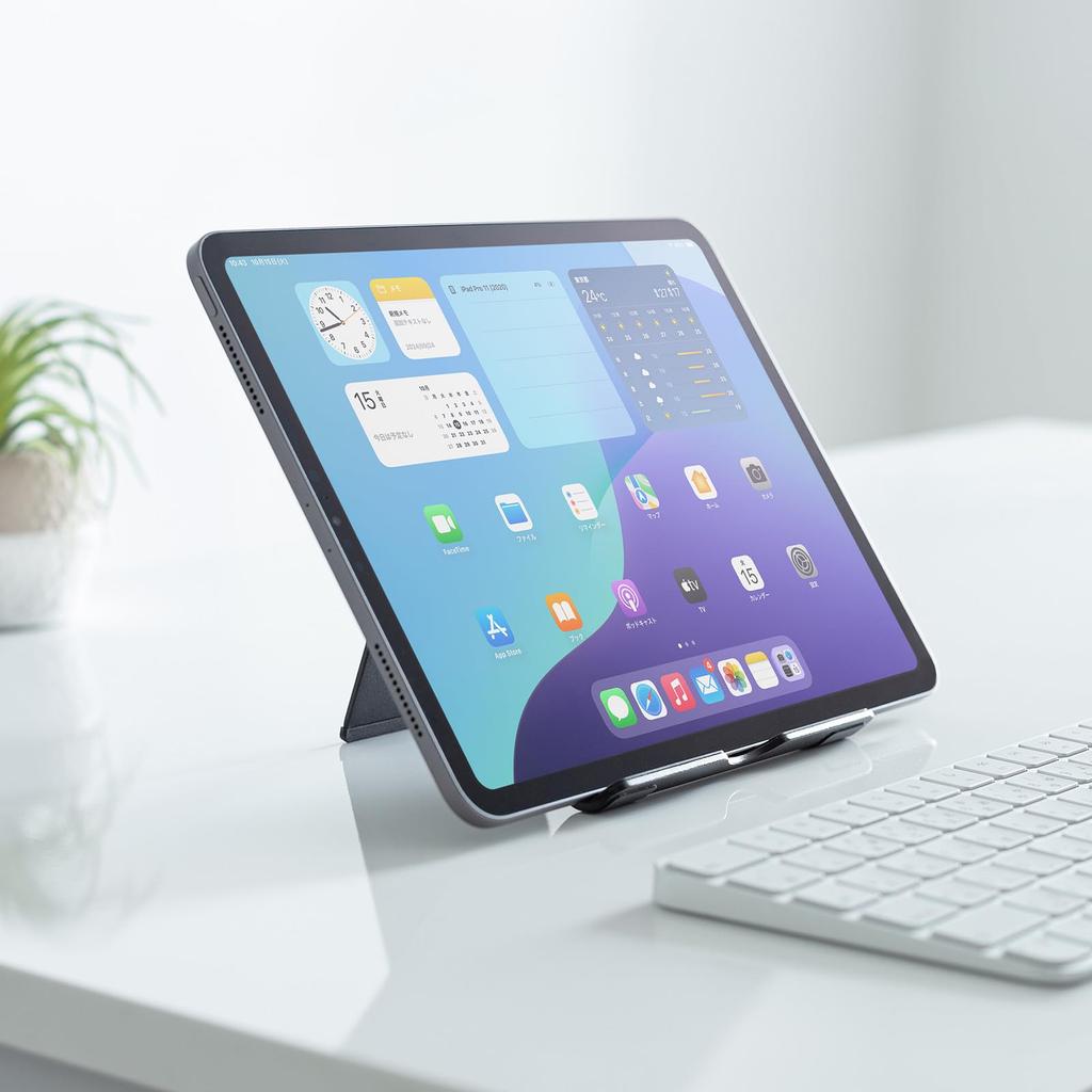 Sanwa Supply Aluminum Tablet Stand (Black) PDA-STN35BK