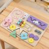Wooden Busy Board For Babies With Locking Toys Montessori Educational Play For Toddler Development