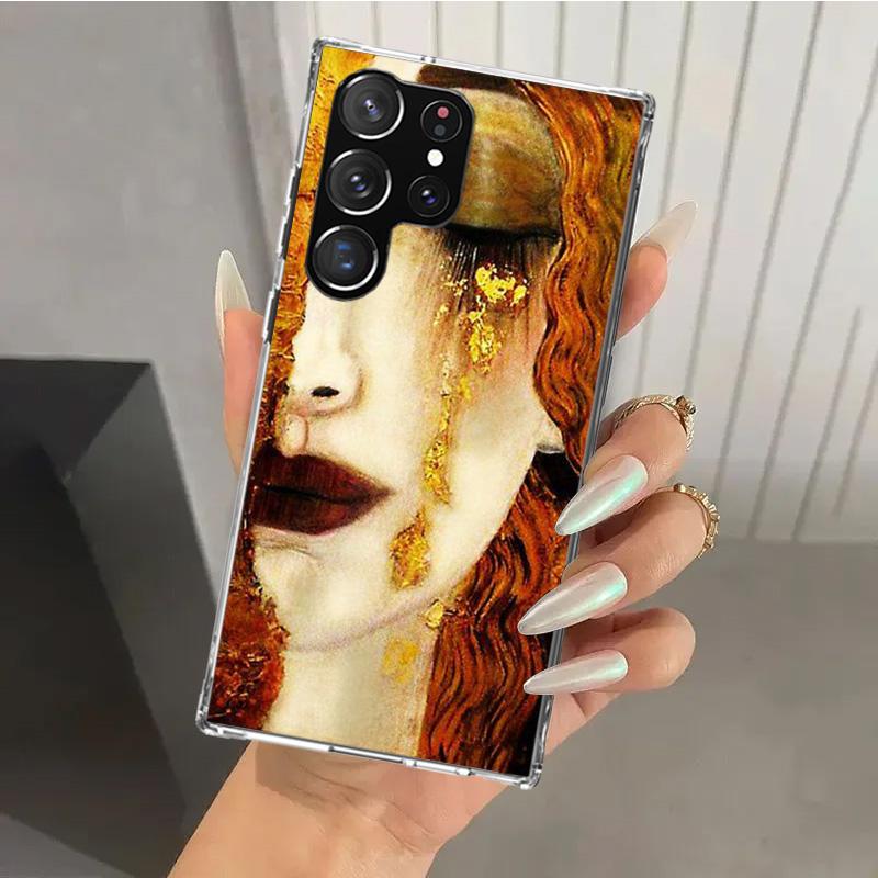 

Kiss by Gustav Klimt Desig Phone Case for Samsung Galaxy S25 S24 S23 Ultra S22 S21 Plus S20 FE S10 + S10E S25U Soft Print Shell Samsung S10E