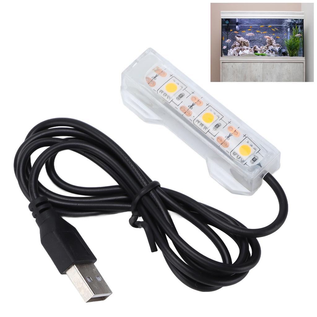Aquarium Light USB Charging Plastic Fish   LED Light for   Plants Landscape