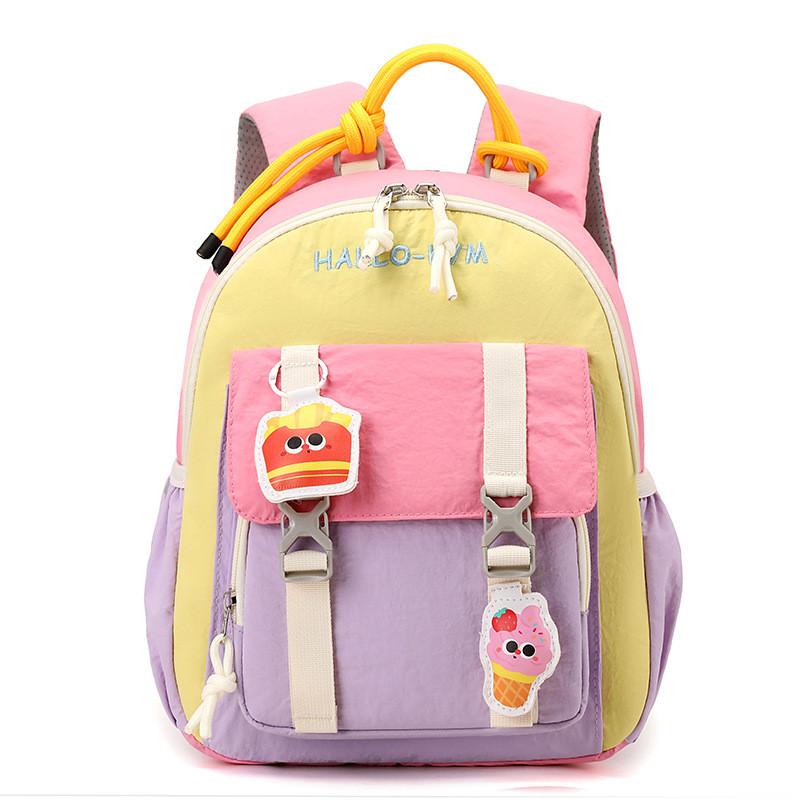 Childrens Nylon School Bag With Cute Design And Spacious Compartments For Toddlers