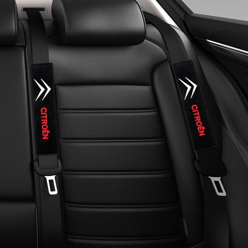 2pcs Car Safety Belt Shoulder Cover Pad For for Citroen C4 C3 C5 C1 C2 Berlingo C-Elysee C4-Picasso C4-Aircross Car stickers