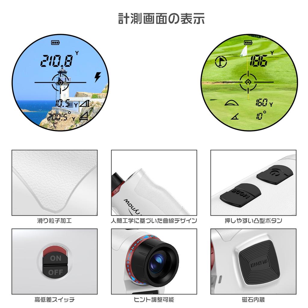 Telemetru de golf Mini 1200yd compact reîncărcabil