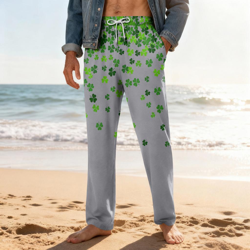 Men's Home Soft Pajama Pants Drawstring With Pockets Casual Sports Pants