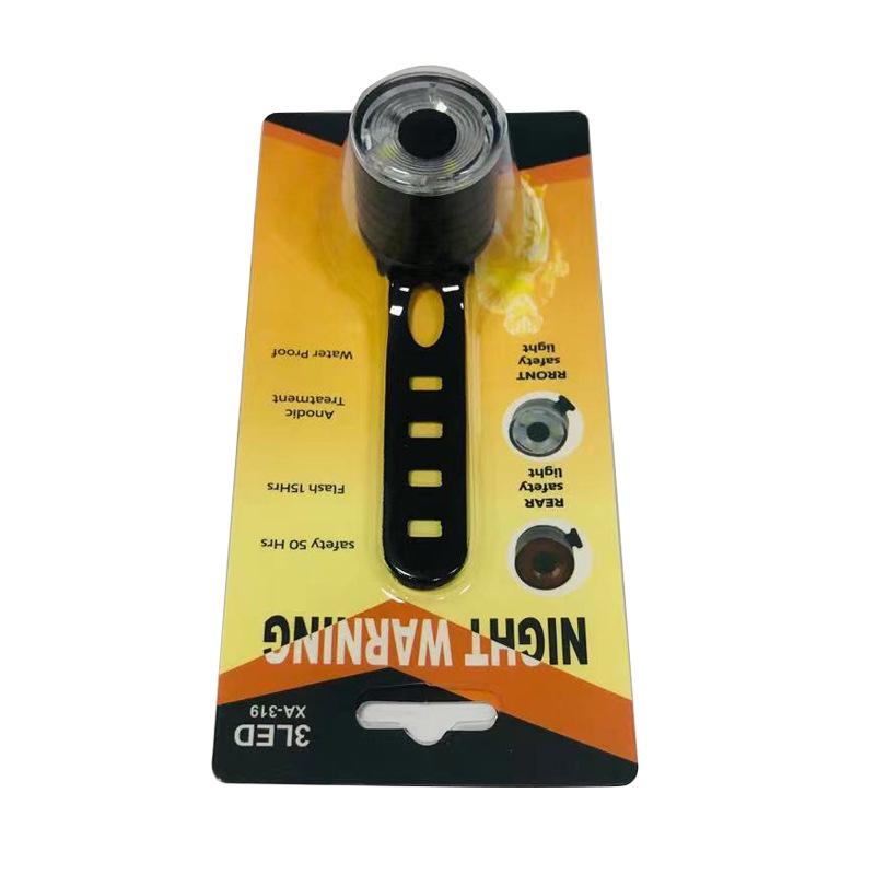 Aluminum Alloy Bike Helmet Light: LED Front and Tail Warning for Night Riding