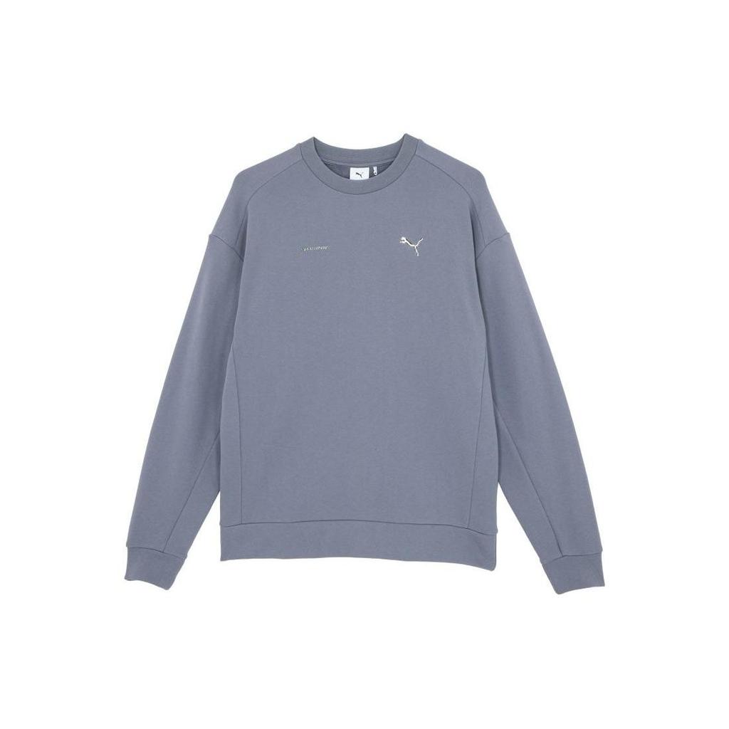 Puma X Kazuki Kuraishi Fall/Winter 23 Metallic Elephant Print Crewneck Sweatshirt Unisex Tops Gray 622907-92