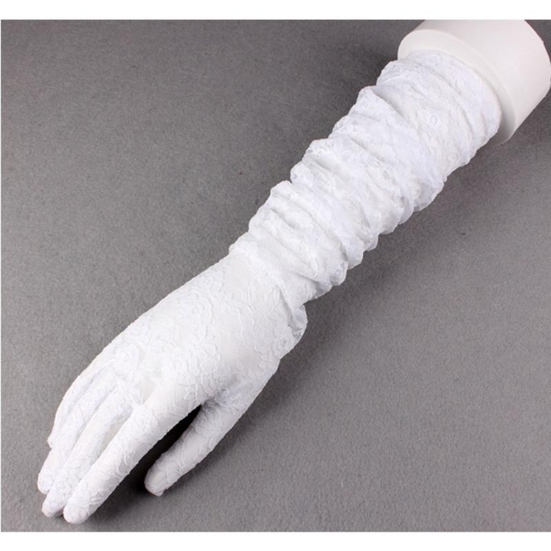 Sexy Lace Gloves Women Summer Sun Gloves Lace Gloves UV Drive Long Thin Section Finger Gloves