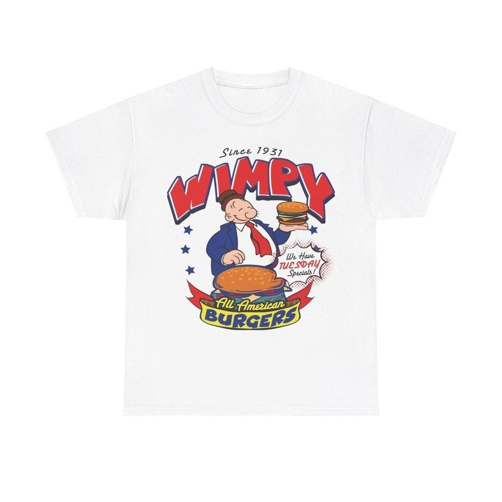 Wimpy All American Burgers Est 1931 Restaurant T-shirt Unisex T-Shirt XXXXL