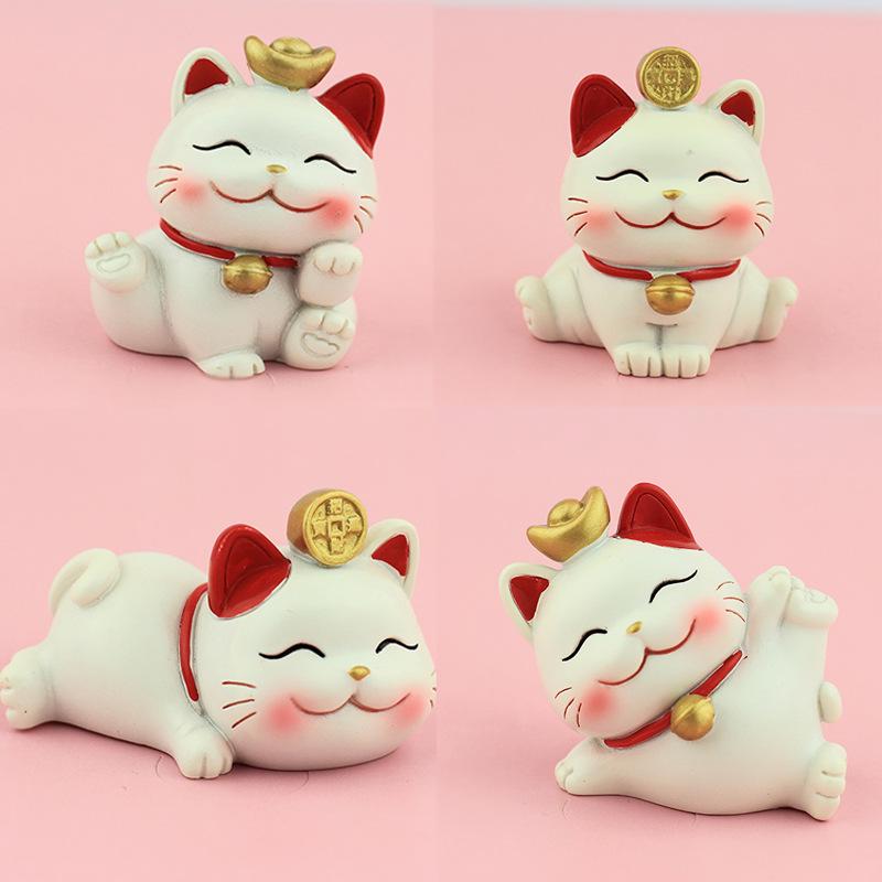 

Lucky Cat Resin Craft - Cute Desktop Ornament & Home Decoration