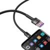 Kabel Usb Do Usb-C Baseus Cafule Huawei Supercharge, Qc 3.0, 5A 1M (Czarno-Szary)