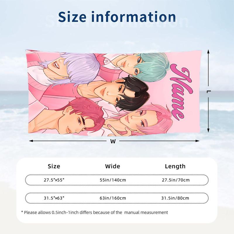 SAJA BOYS Custom Name Printed Beach Towel Personalized Soft Towel For Swimming Beach Travel