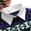 Perfekte Passform Falscher Kragen Falsches Revers Abnehmbare Bluse Mini-Stehkragen Schwarz Weiß Knopf Choker-Halskette Halbe Hemden Für Frauen Mädchen