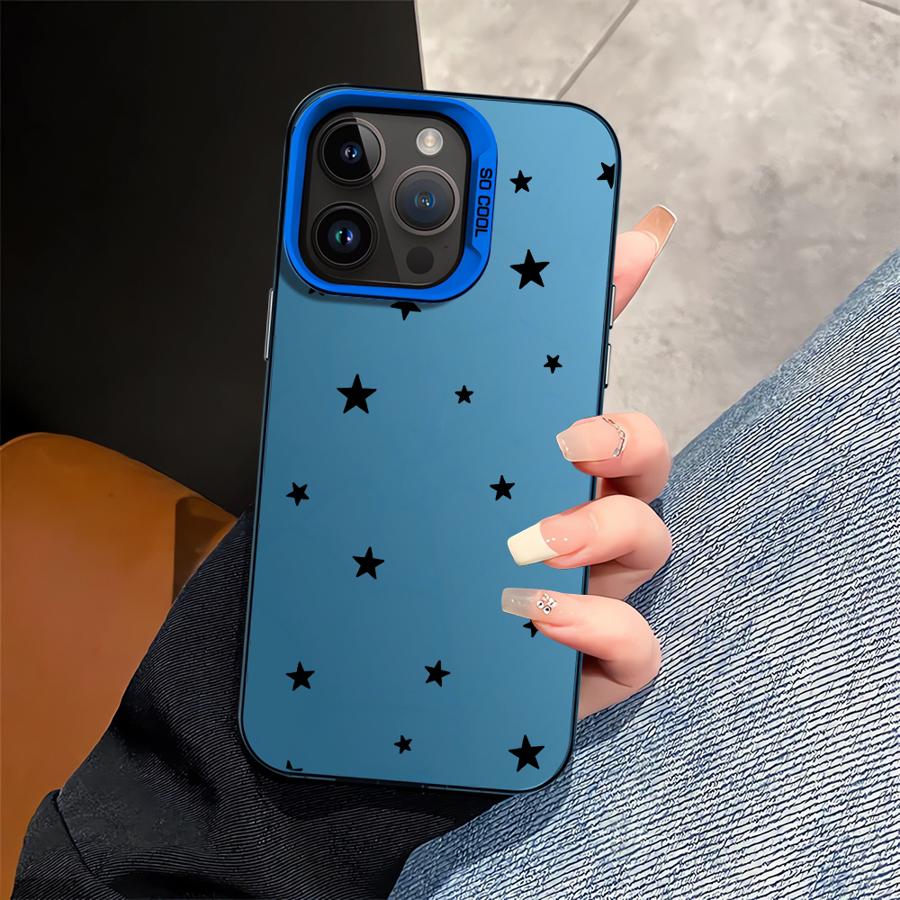 Phone Cover Case for iPhone 17 Pro Max 14 Plus 11 13 Air 12 Pro 16 15 Cute Simple Stars