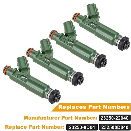 4 Stück Einspritzdüsen 23250-22040 für Toyota Celica MR2 Spyder Corolla Matrix Chevy Prizm Pontiac Vibe 1.8L L4 Benzin DOHC 2000-2006